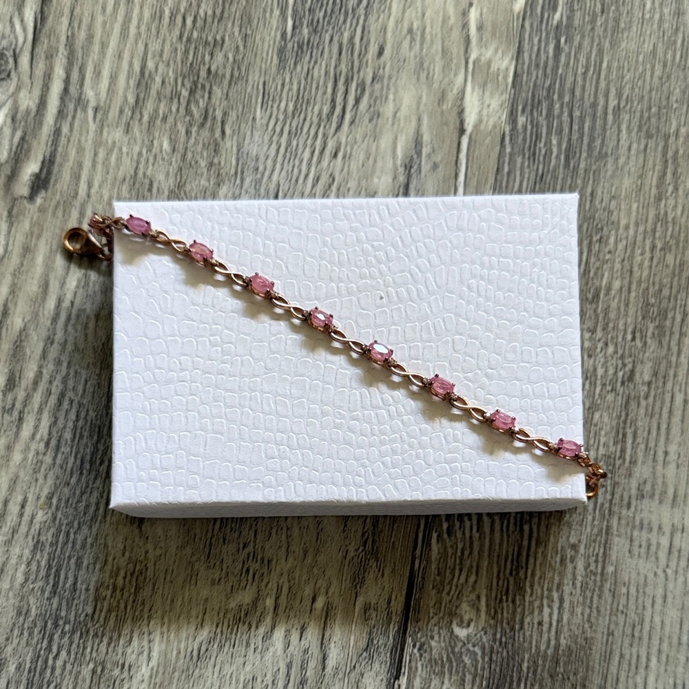 Gold Bracelet with Tourmaline Stones